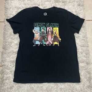 Demon Slayer T-Shirt Black XXLarge Anime Graphic Tee 100% Cotton